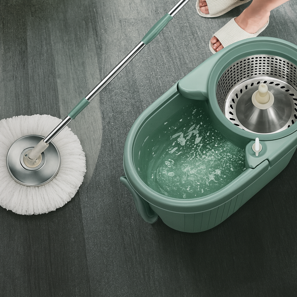 Trapeador Giratorio 360° con Balde Centrifugador
