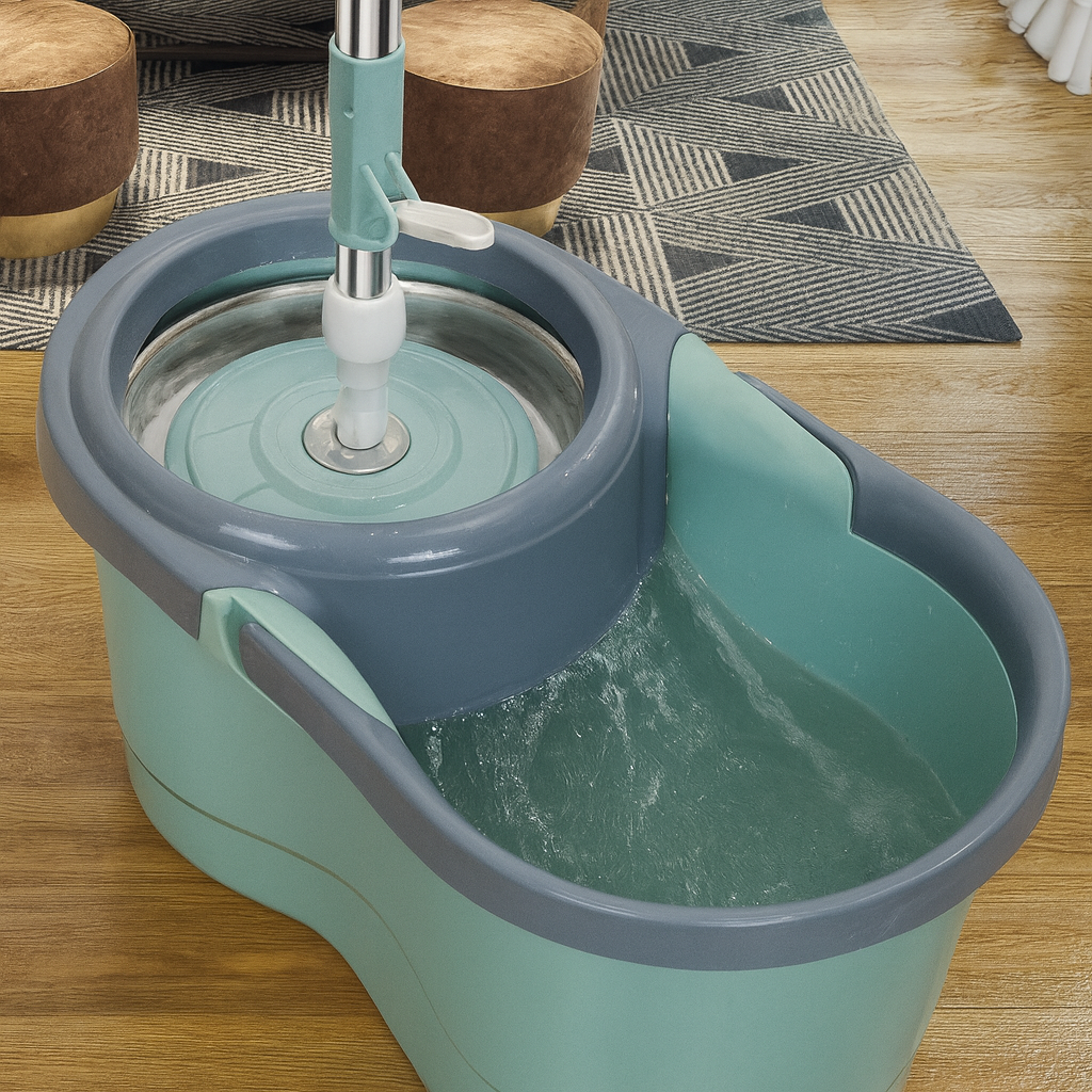 Trapeador Giratorio 360° con Balde Centrifugador
