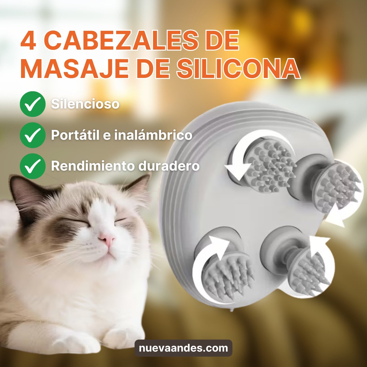 Masajeador Eléctrico para Mascotas – Relajación Total en Casa 🐶🐱