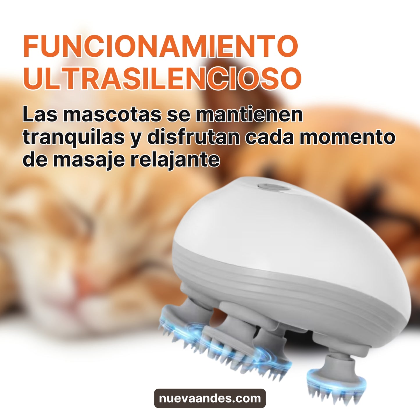 Masajeador Eléctrico para Mascotas – Relajación Total en Casa 🐶🐱