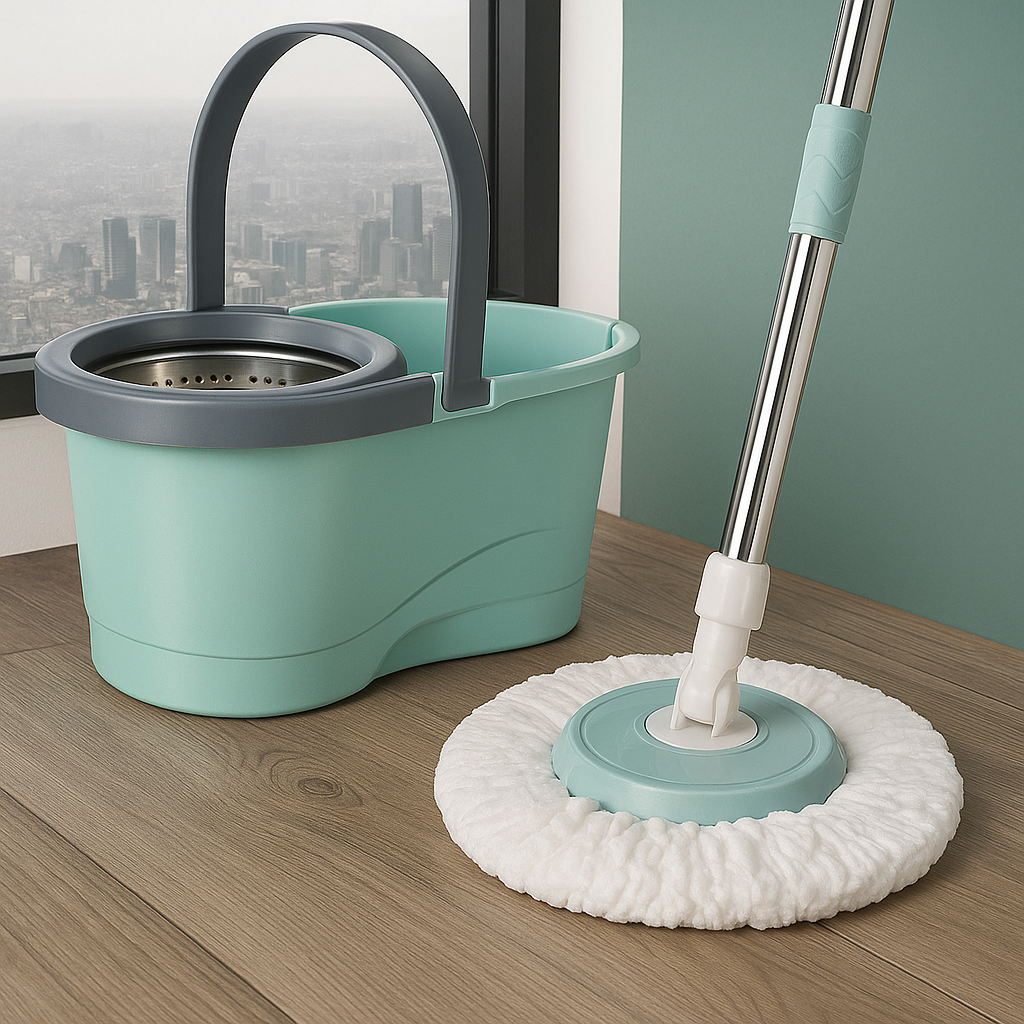 Trapeador Giratorio 360° con Balde Centrifugador