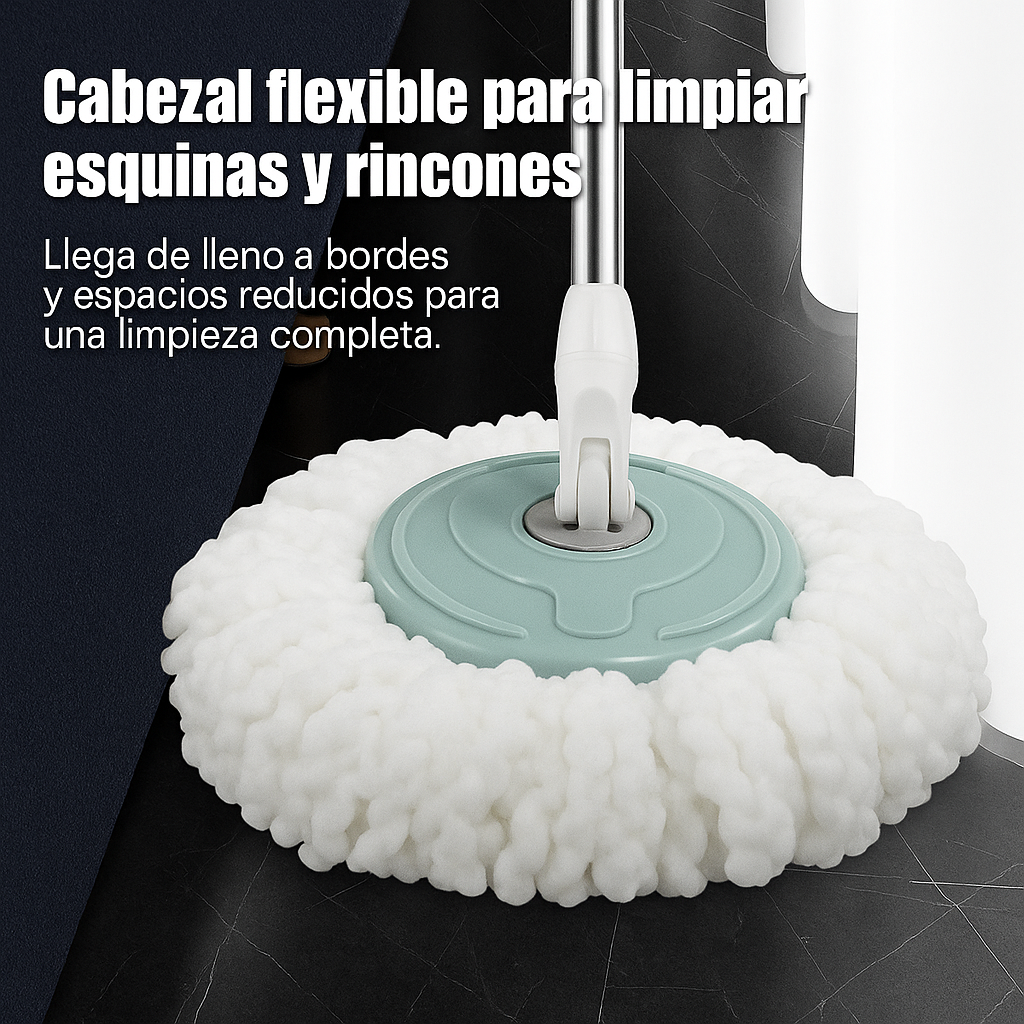 Trapeador Giratorio 360° con Balde Centrifugador