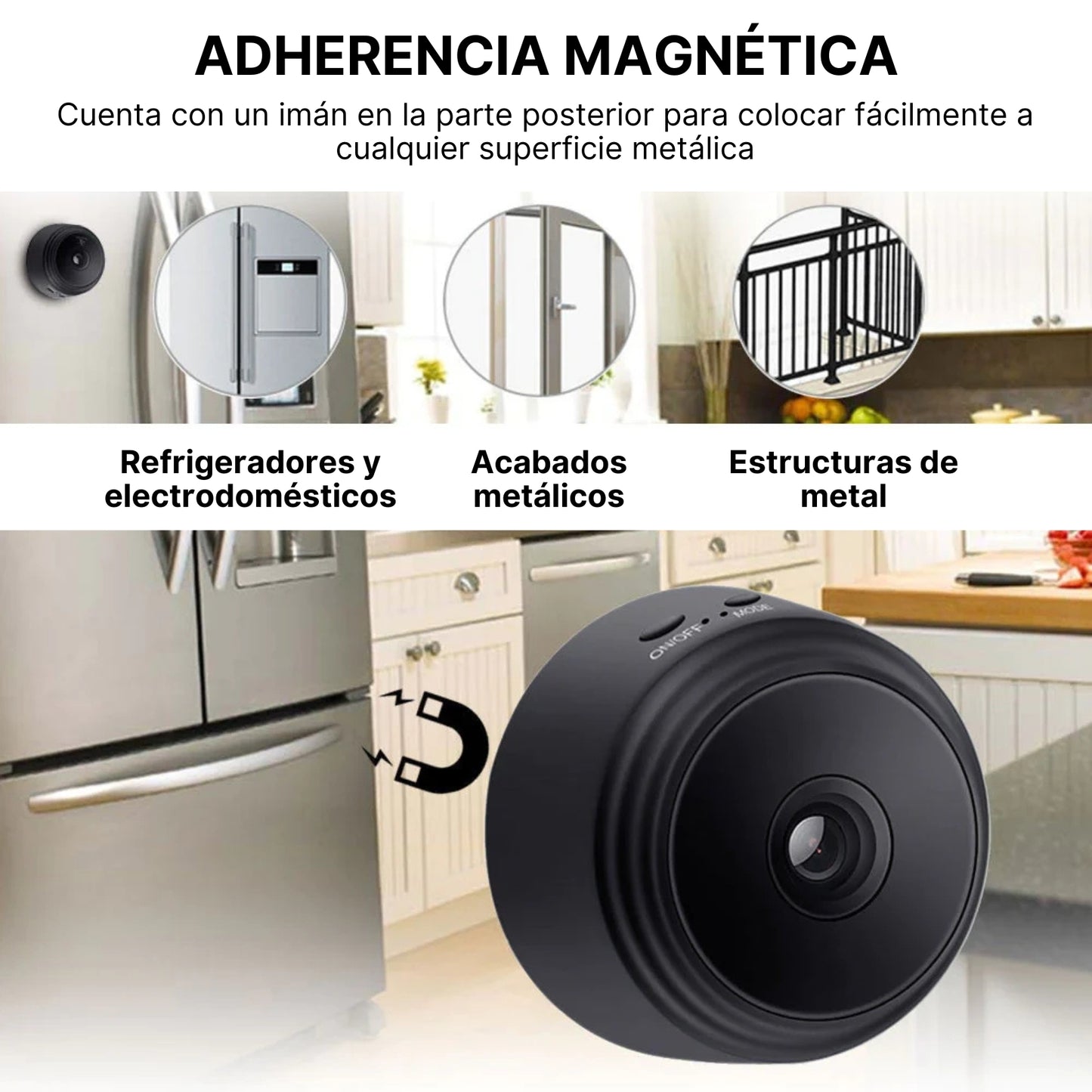 Mini Cámara de Vigilancia WiFi Magnética