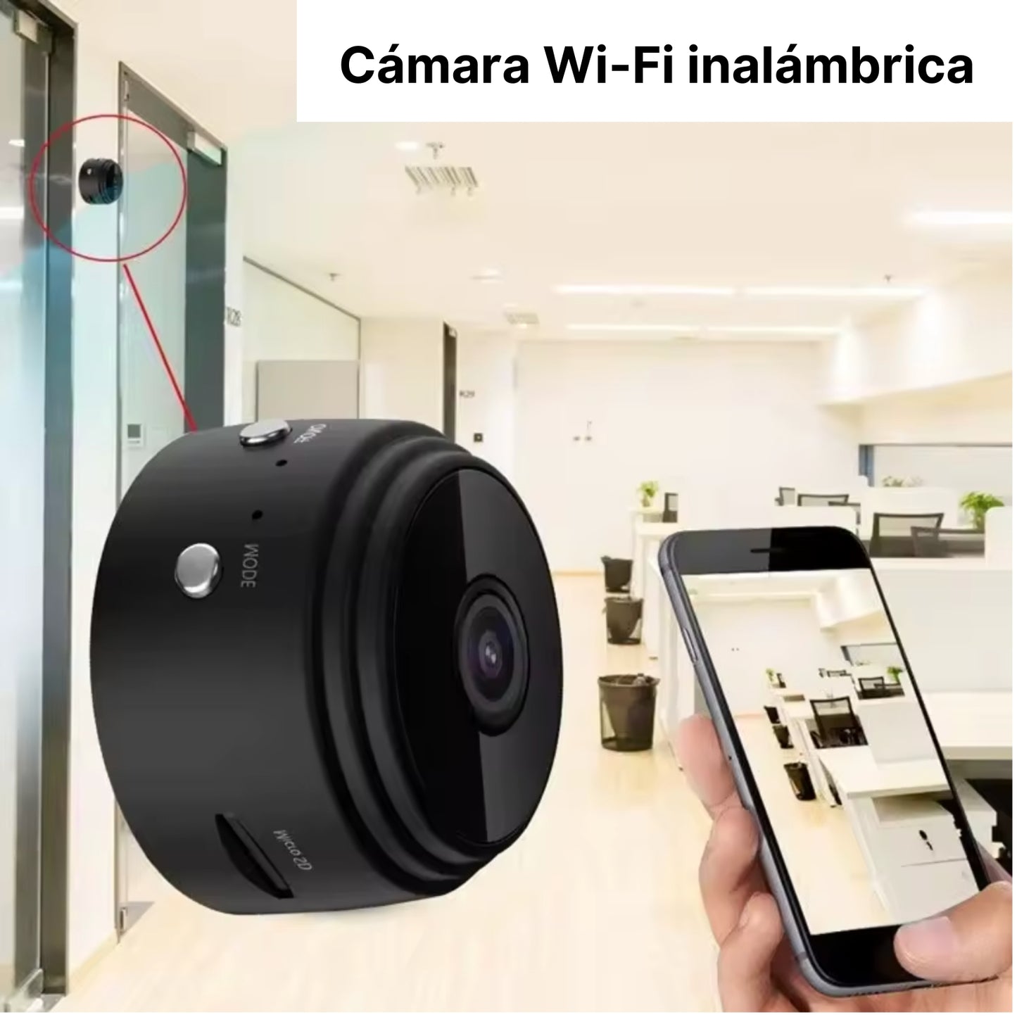 Mini Cámara de Vigilancia WiFi Magnética